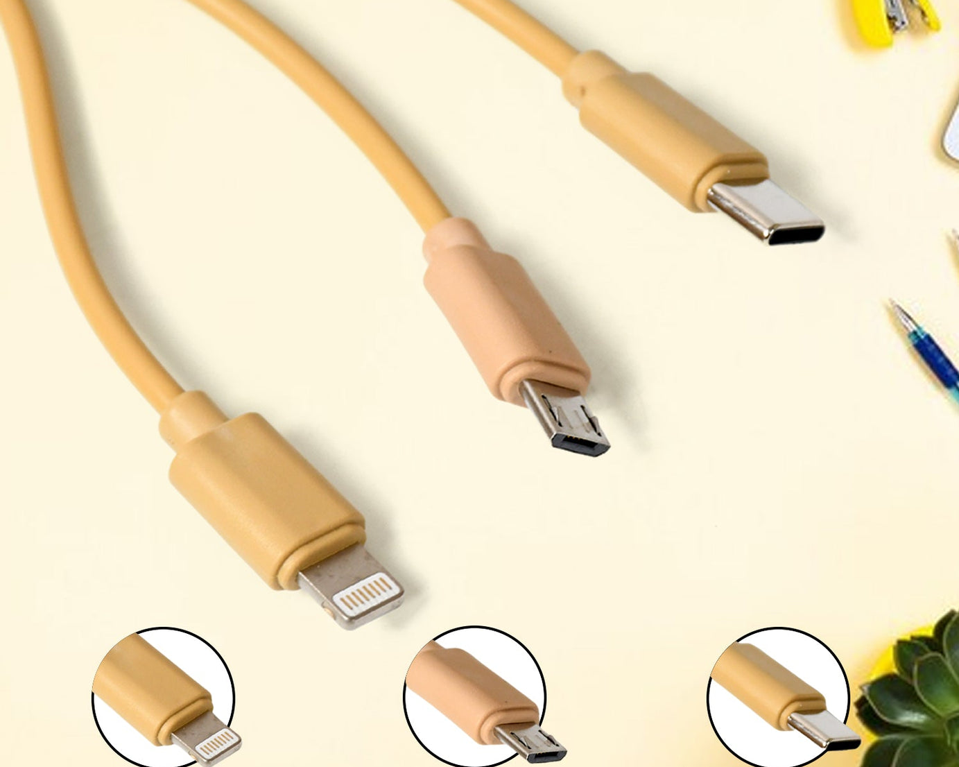 Retractable Charger Charging Cable, Micro USB Cable, 3 in 1, Multi Charging Cable, Compatible with Phone / Type C / Micro Android USB and Other Mobile Devices (1 Pc)