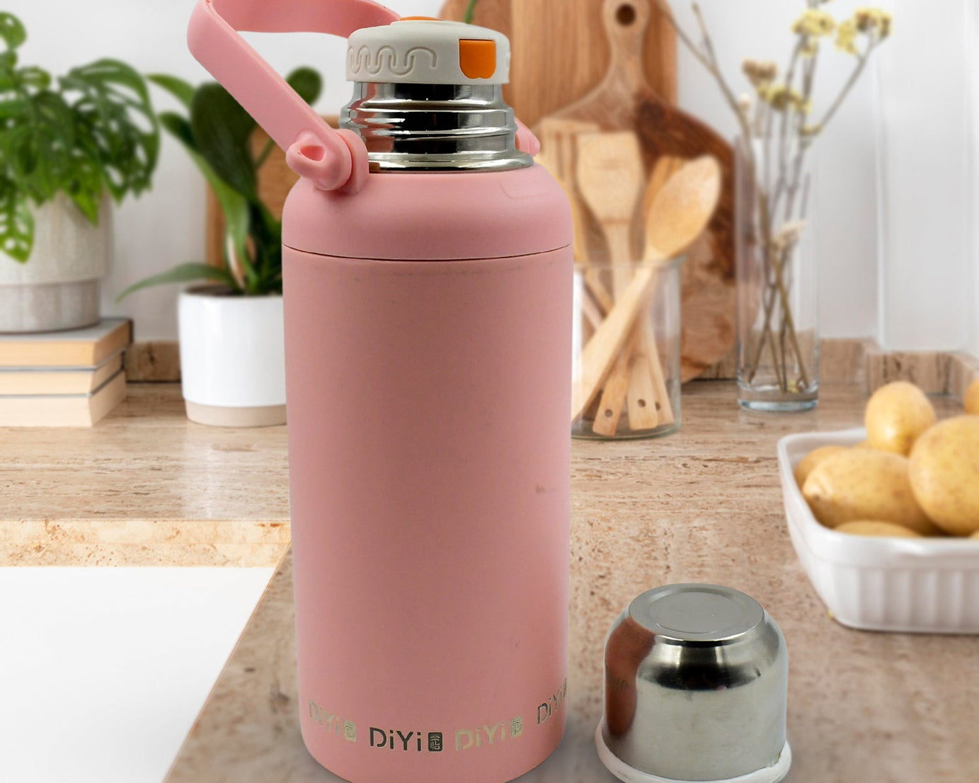 Stainless Steel tumblers 316 Stainless Steel, Vacuum Insulated Cup / Bottle, Portable Travel Kettle / Water Bottle with Handle, Outdoor Large Capacity Sports Kettle Cups / Bottle (1300 ML)