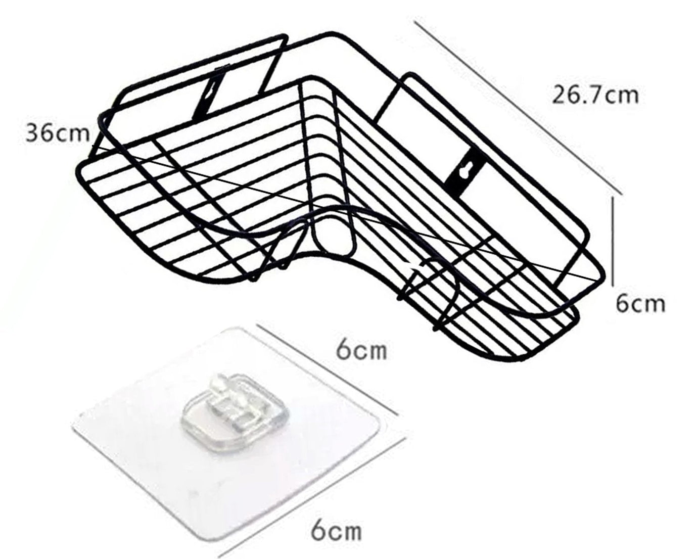 Self-adhesive wall-mounted shelf for kitchen