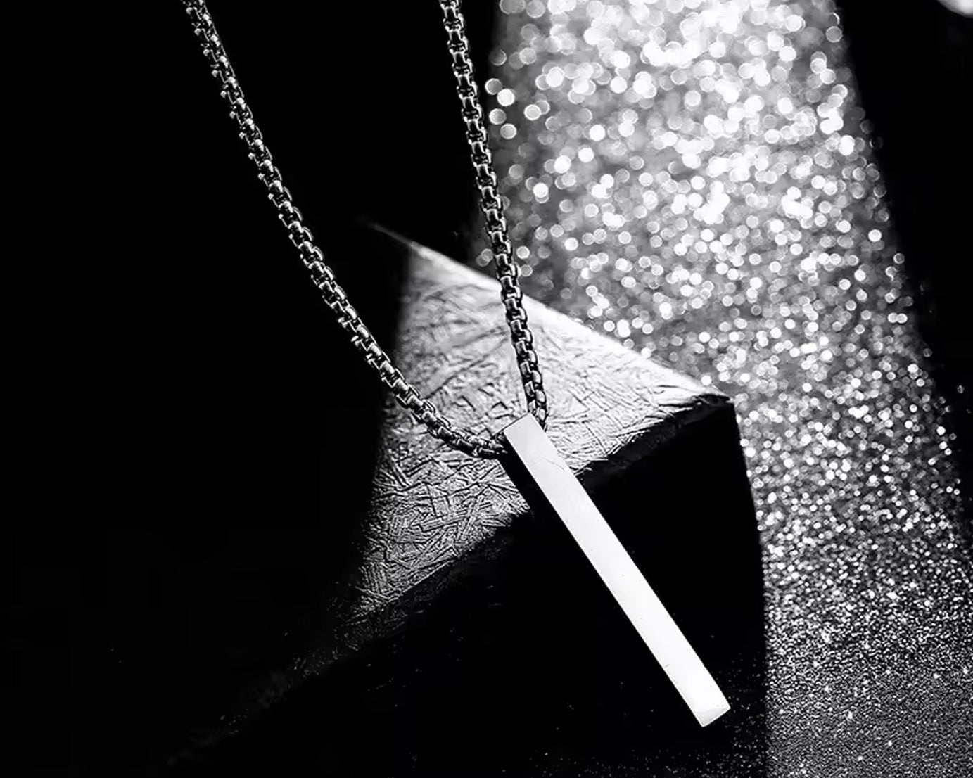 Engravable Stick Locket Necklace