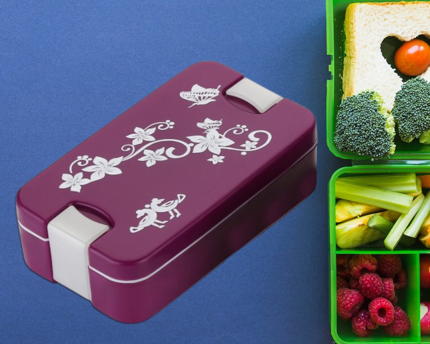 Two-compartment lunch box