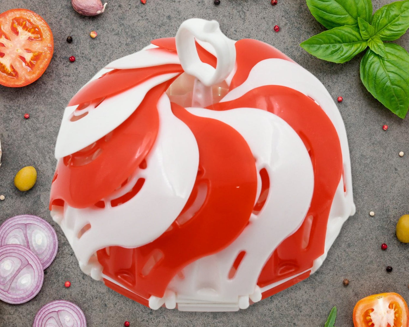 Folding Fruit Basket | Foldable Basket | Fruit Bucket |Basket with Hanging Stand | Fruit and Vegetables Basket | Foldable Lotus Shape Basket Tray for Multi-use (1 Pc)