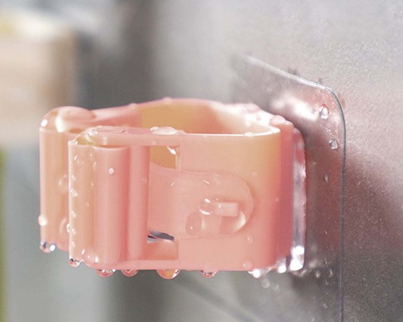 7458 Broom Holder Wall Mounted, Mop and Broom Holder Broom Organizer Grip Clips, No Drilling, Wall Mounted Storage Rack Storage & Organization for Kitchen, Bathroom, Garden (1 Pc)