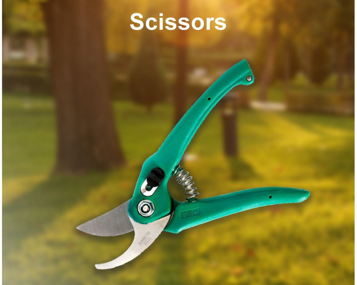 Garden scissors for pruning flowers, leaves, and branches