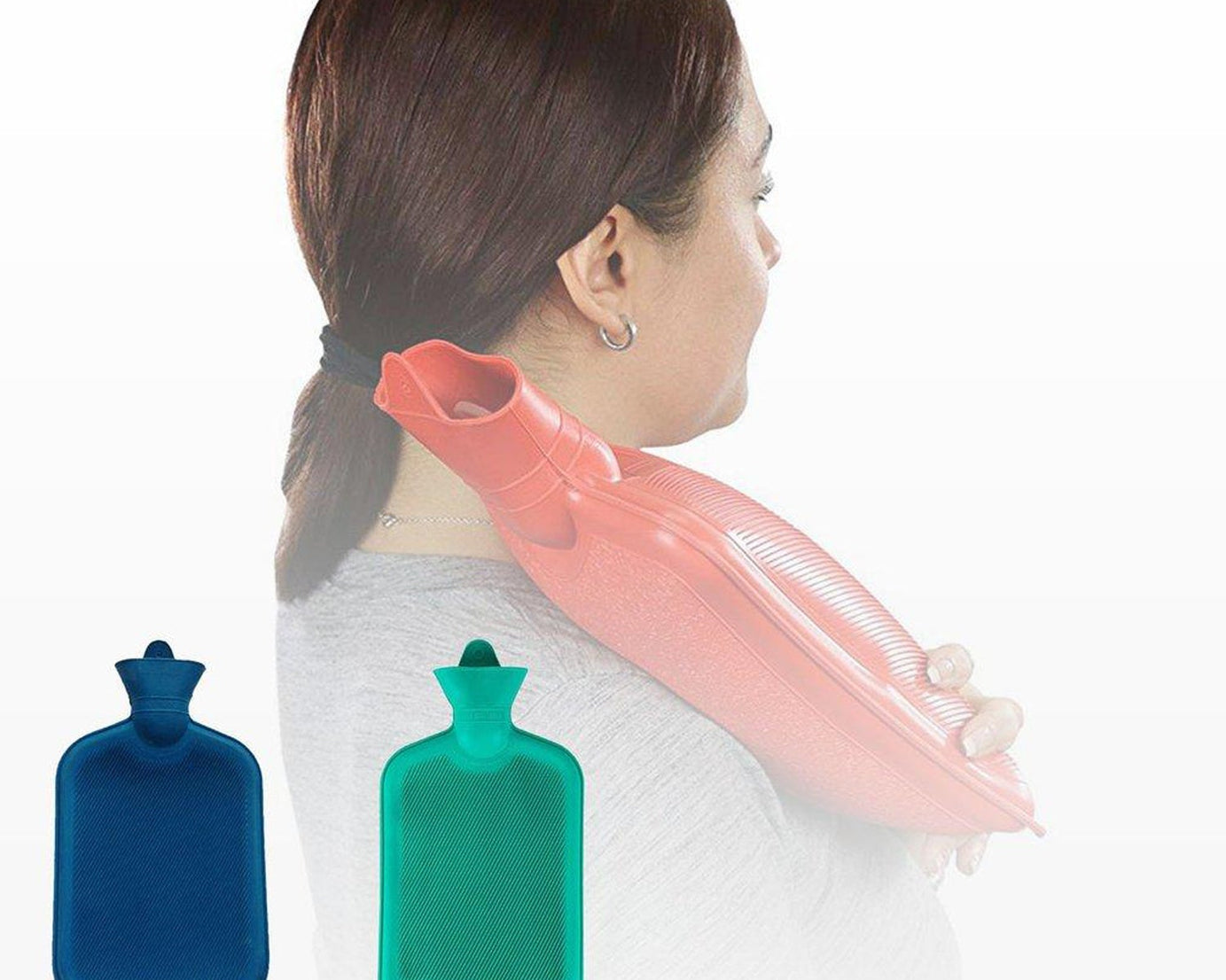 Reliable medium-sized rubber hot water bag for easy heating and soothing pain.