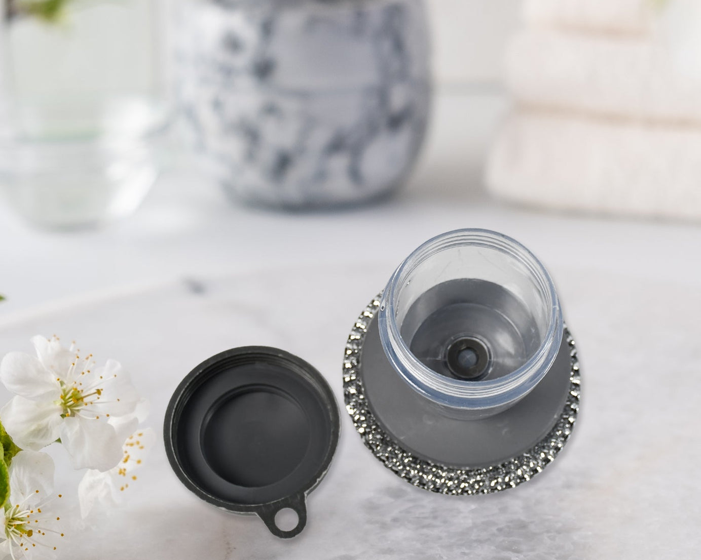 4921 Soap Dispensing Palm Brush Washing Liquid Dish Brush Soap Pot Utensils with Dispenser Cleaning