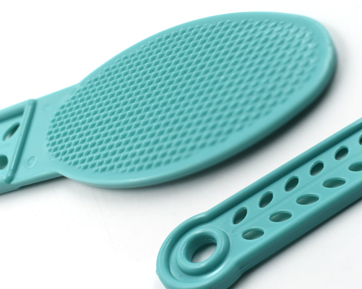 Plastic foot scrubber for effective pedicure.