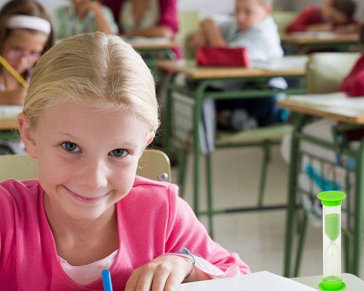 Sand Timer Plastic Hourglass, Sand Glass Toy Sand Clock for Kitchen, Office, School and Brushing Teeth for Bathroom Timer Clock Children Hourglass Sand glass Toothbrush Household Sand Clock (3 Min Approx / 5 pc)