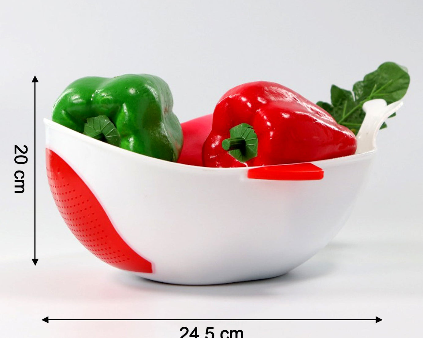 Multi-function plastic bowl with strainer for washing food