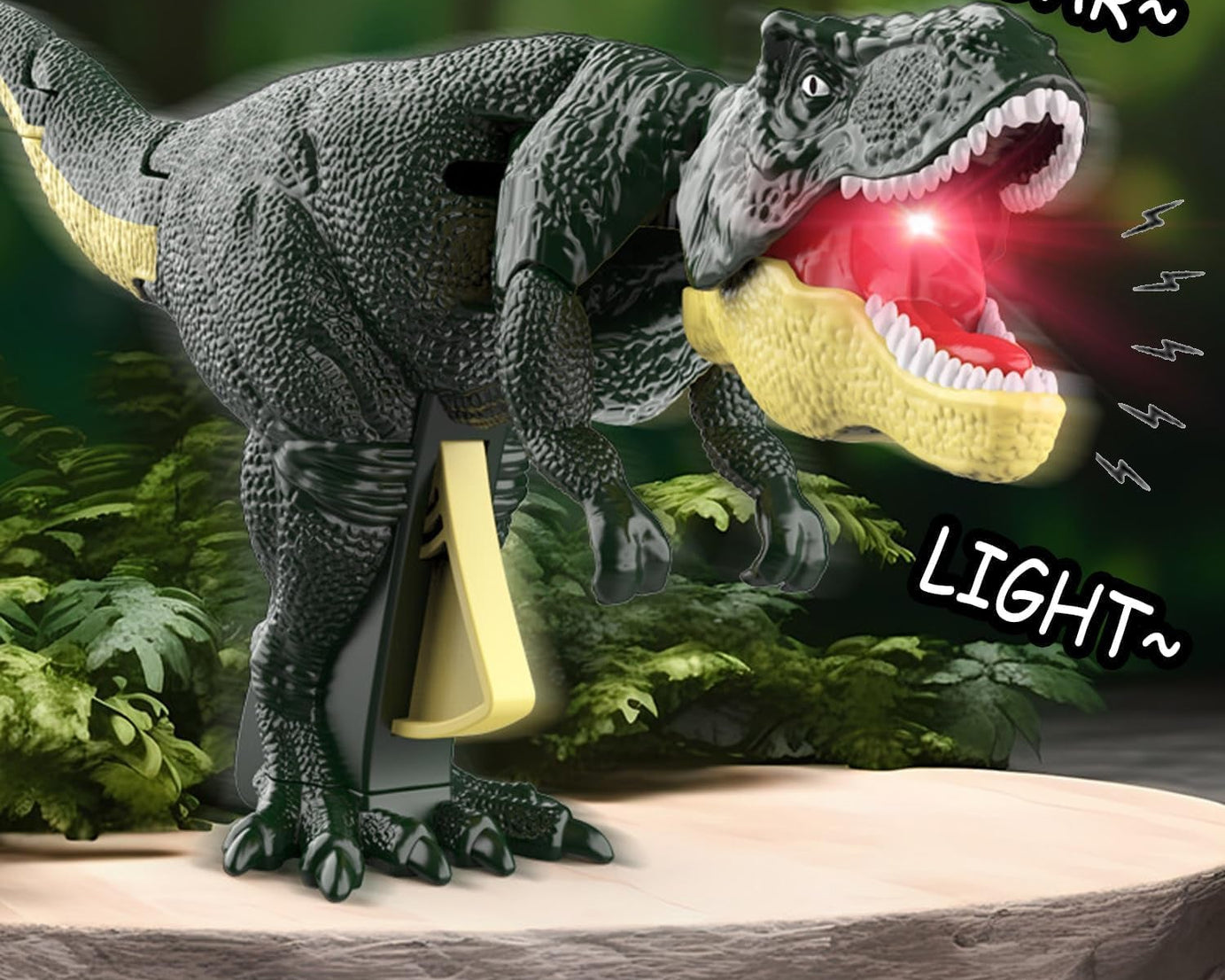 Dinosaur Roaring Toys Trigger, Dinosaurs Toys with Dinosaur Sound Lighting Model Vibrating Head Moving (3 + Years / 1 Pc)