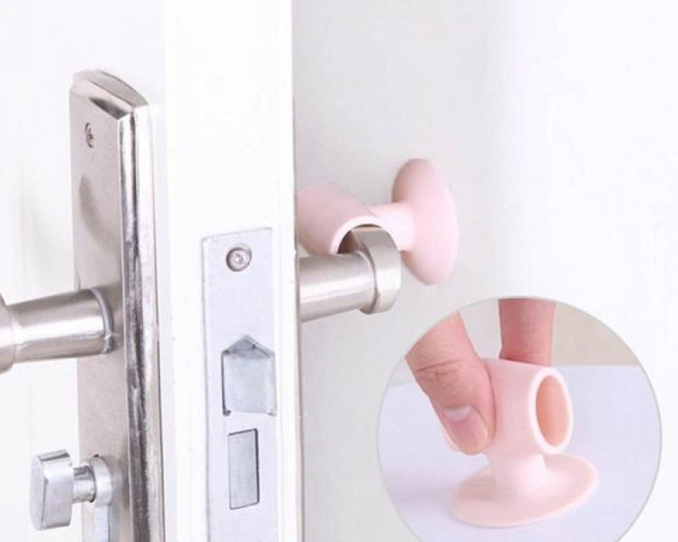 Anti-collision silicone door stopper, crash pad for handles.