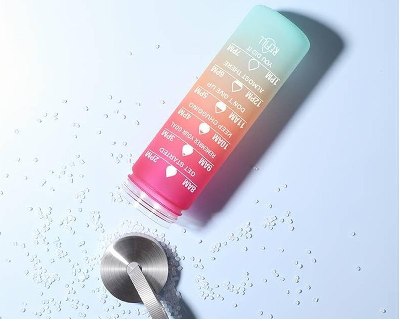 0286 Plastic Water Bottle 2 pc Different Size Bottle High Quality Water Bottle Plastic Water Bottle BPA-Free & Leak-Proof!  Cartoon Printed Design for Kids' School, For Fridge, Office, Sports, School, Gym, Yoga (2 Pc Set)