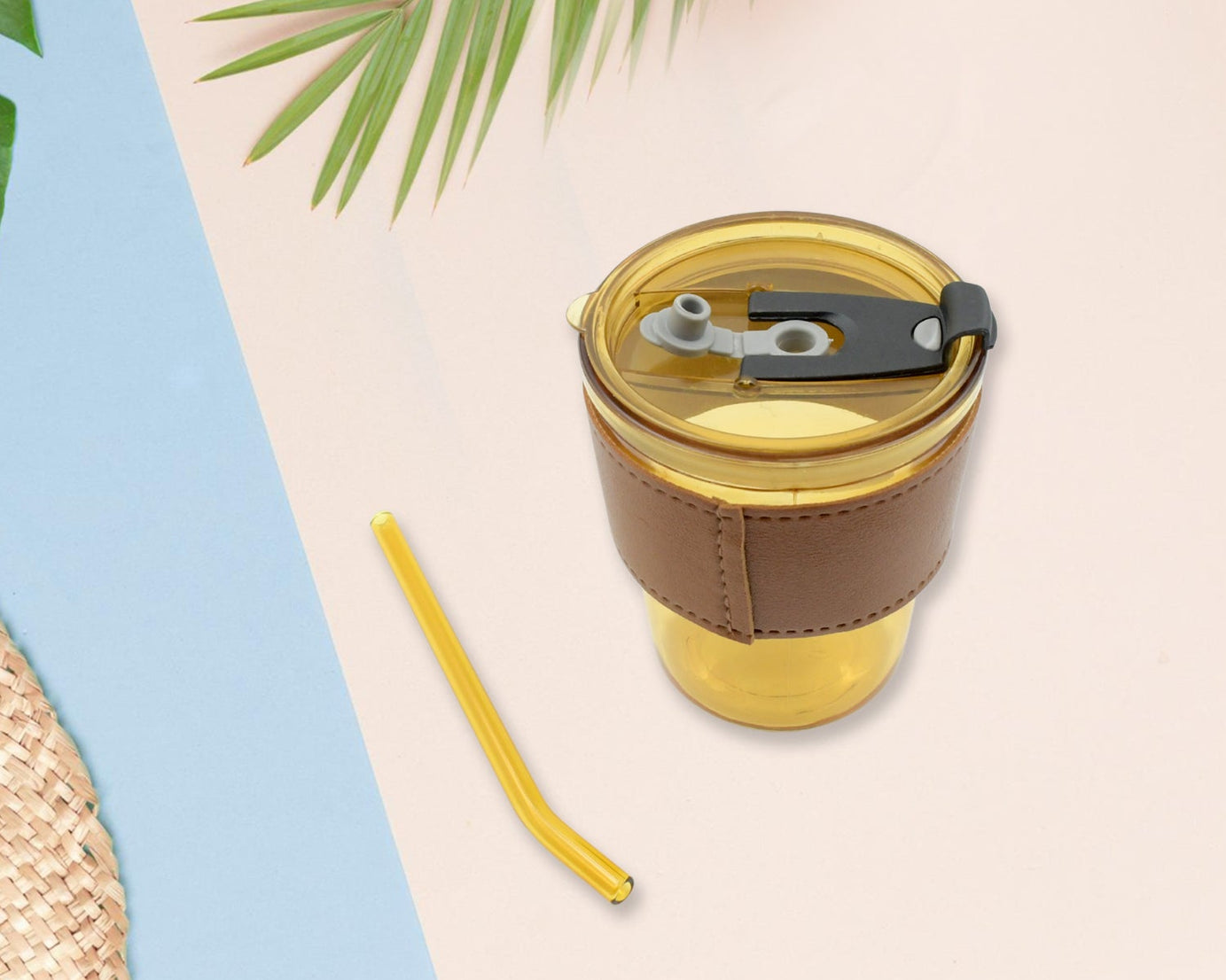 Glass Coffee Mug with Straw & Lid: Perfect for Home & Travel