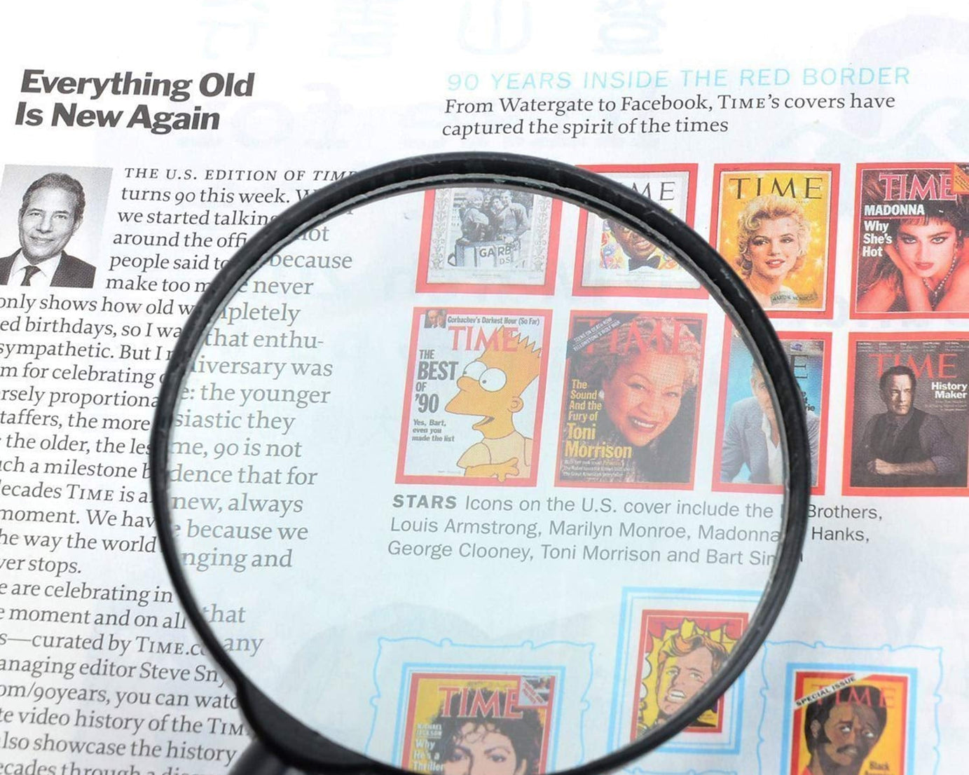 Magnifying glass Lens - reading aid made of glass - real glass magnifying glass that can be used on both sides - glass breakage-proof magnifying glass, Protect Eyes, 50 mm