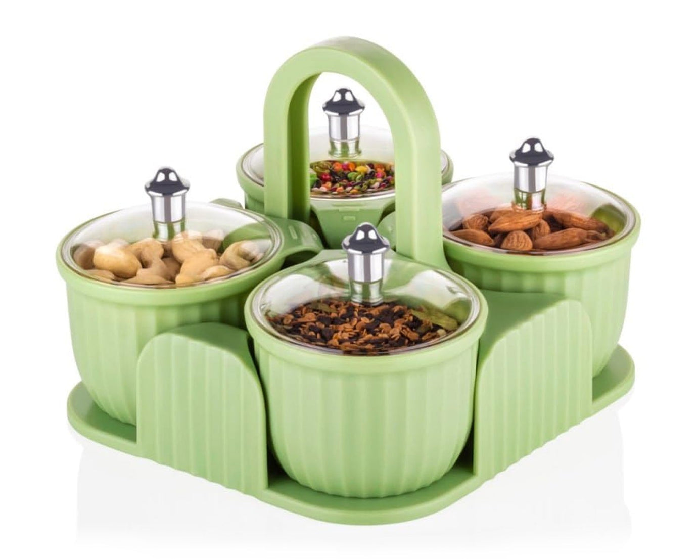 Multipurpose Plastic Storage Container Set: Kitchen Jars, Spices, Cookies