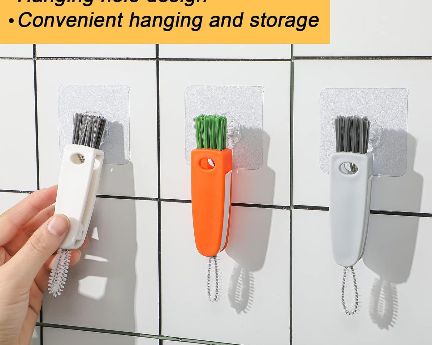 3 in 1 Multifunctional Cleaning Brush Mini Glass Cover Cleaning Brush Bottle Cleaning Brush Set Cup Cleaner Brush Bottle Cap Detail Brush for Bottle Cup Cover Lid Home Kitchen Washing Tool (1 Pc)