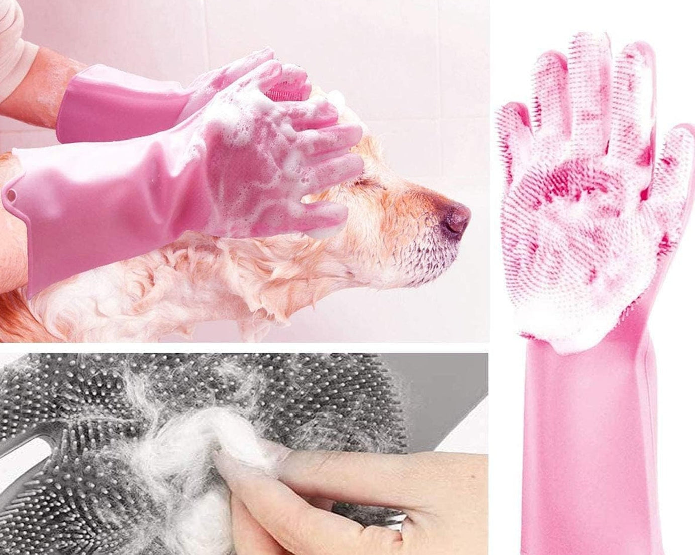 Single Left-Handed Silicone Dishwashing Glove: Scrubber, Reusable, Kitchen Cleaning