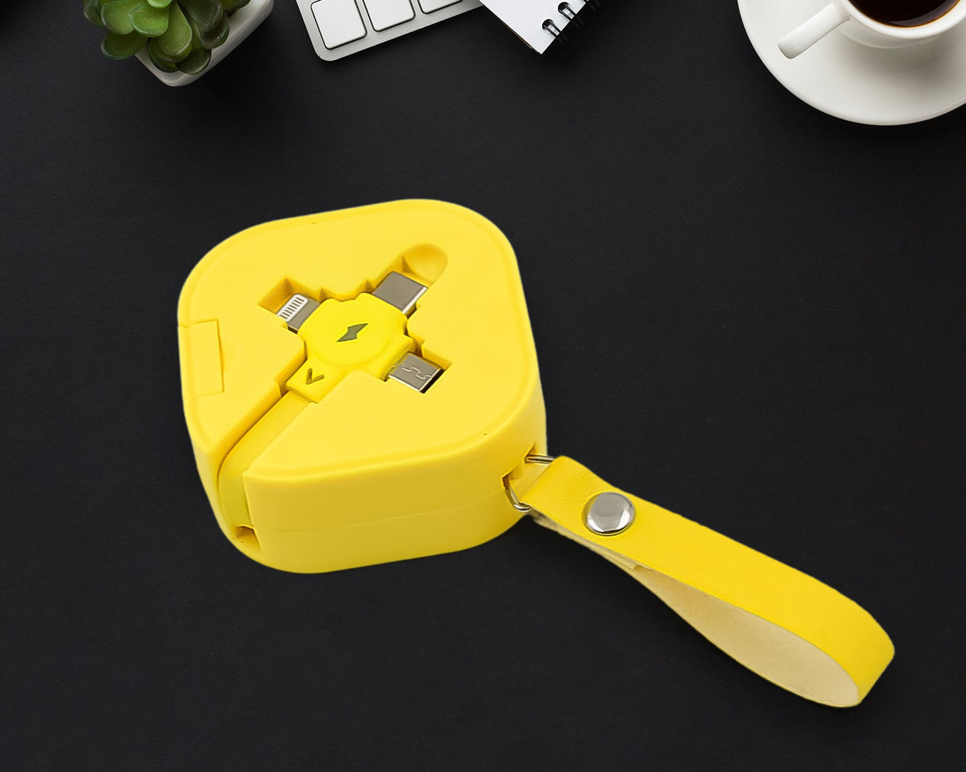 3 in 1 Charger Cable, Retractable Type, Compatible with Smartphones (1 Pc)