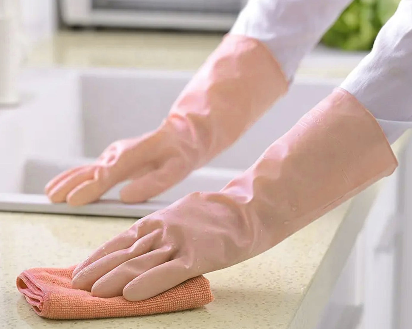 MULTIPURPOSE NATURAL GUM RUBBER REUSABLE CLEANING GLOVES