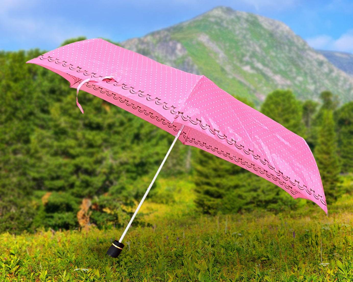 3-Fold Sun & Rain Protective Foldable Umbrella (1 Pc)