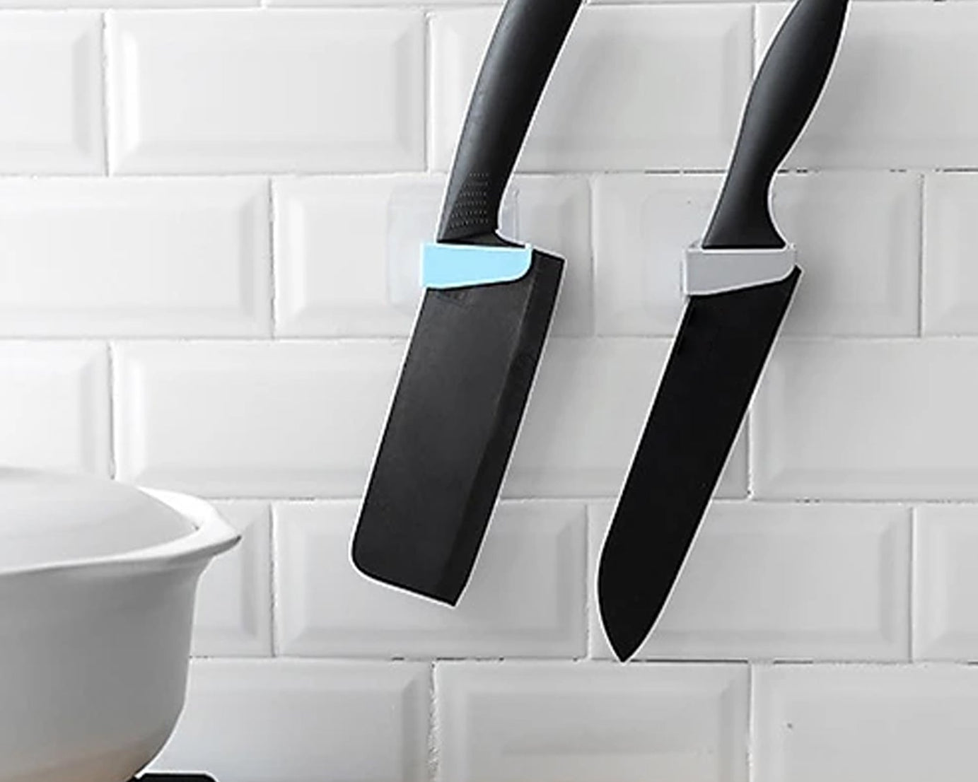 5733 Punch-free Wall Hanging Knife Holder / Stand, Knife Holder Kitchen Supplies Tool Holder Insert Knife Shelf Storage Rack (1 pc )