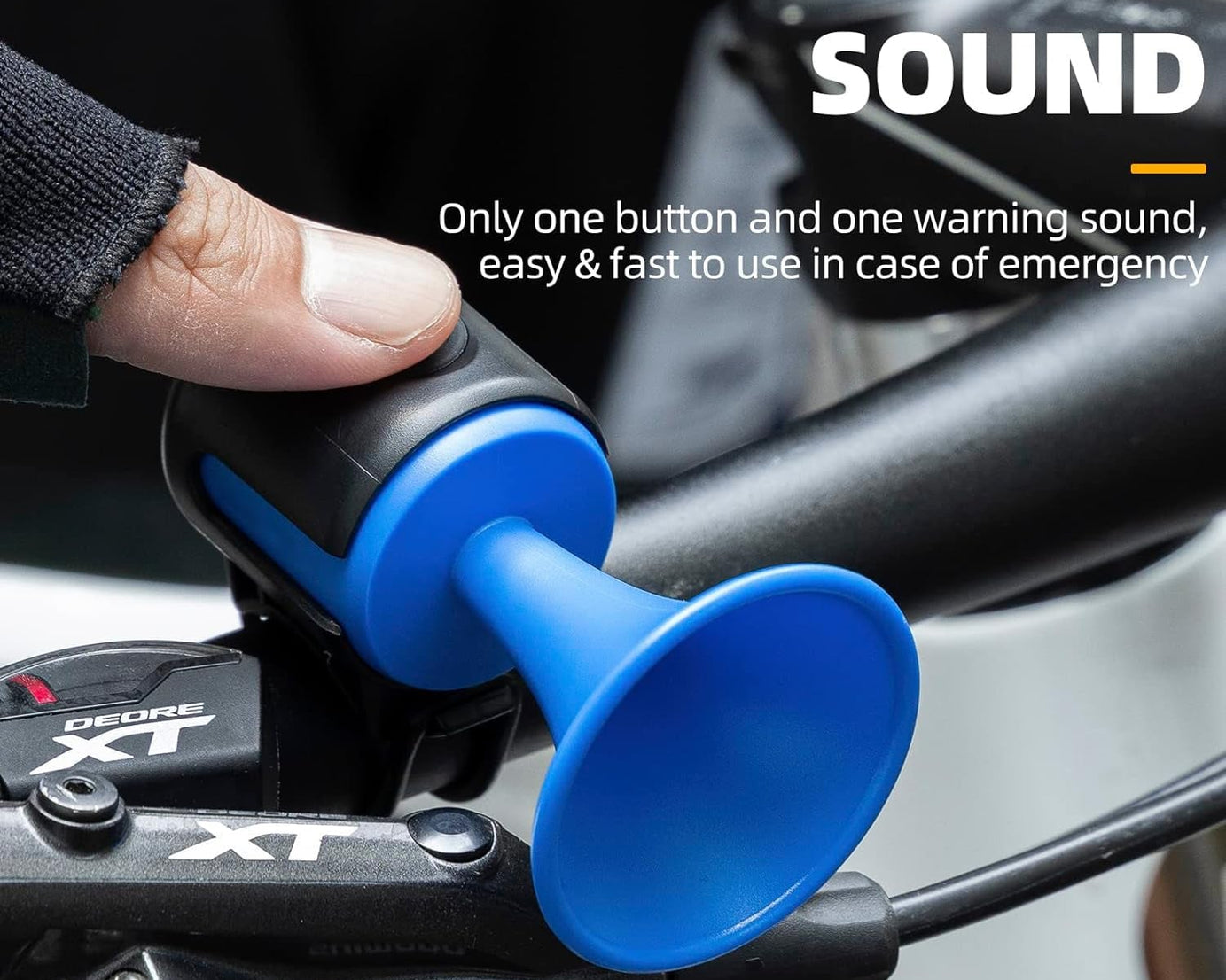 Bicycle Air Horn Loud - 120dB 1 Sound Mode Electronic Bicycle Bell,Super Electric Horn with Long Standby Button Battery Operated/IPX4 Waterproof Loud Bell for Adults