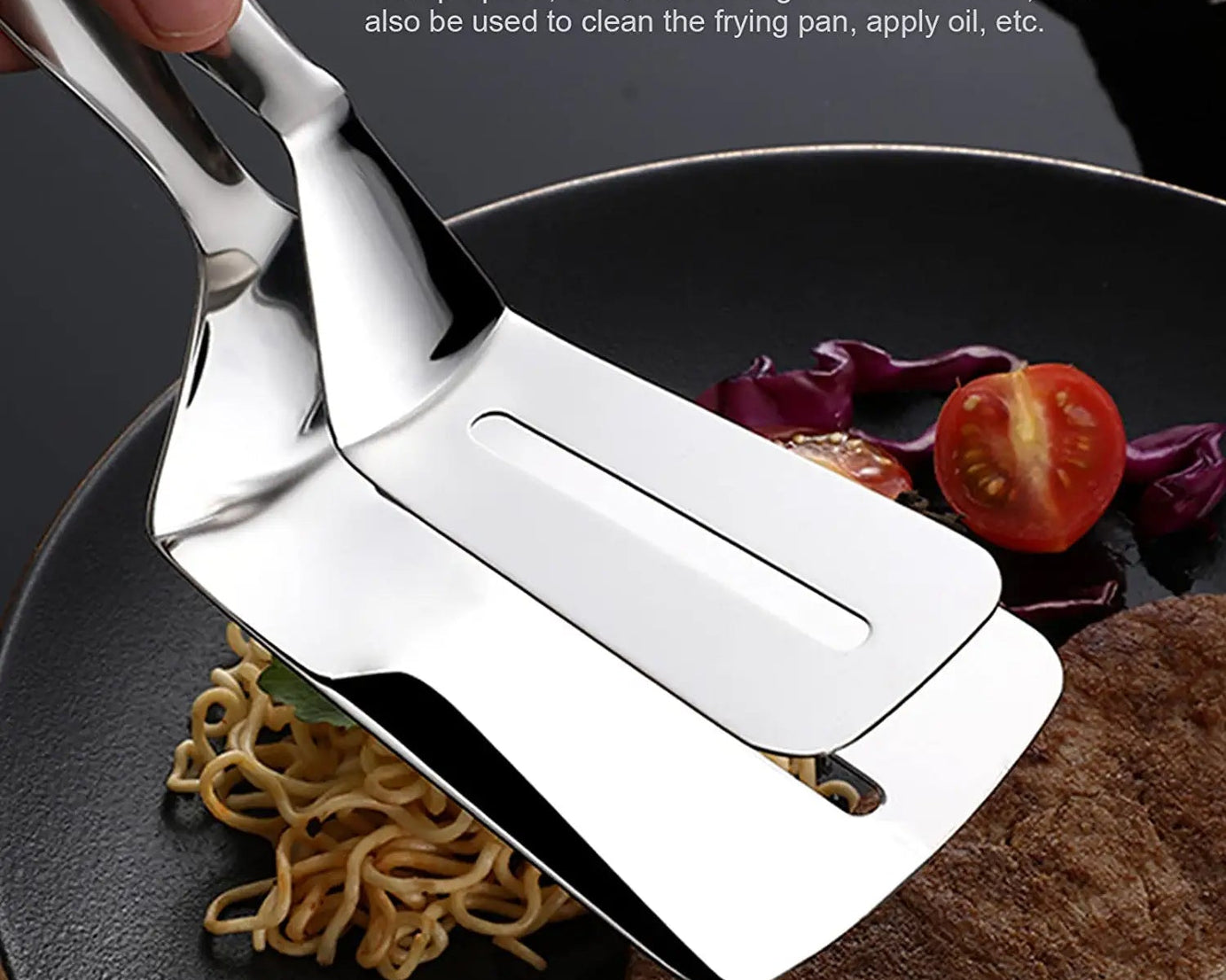 Multifunction stainless steel kitchen tongs for BBQ