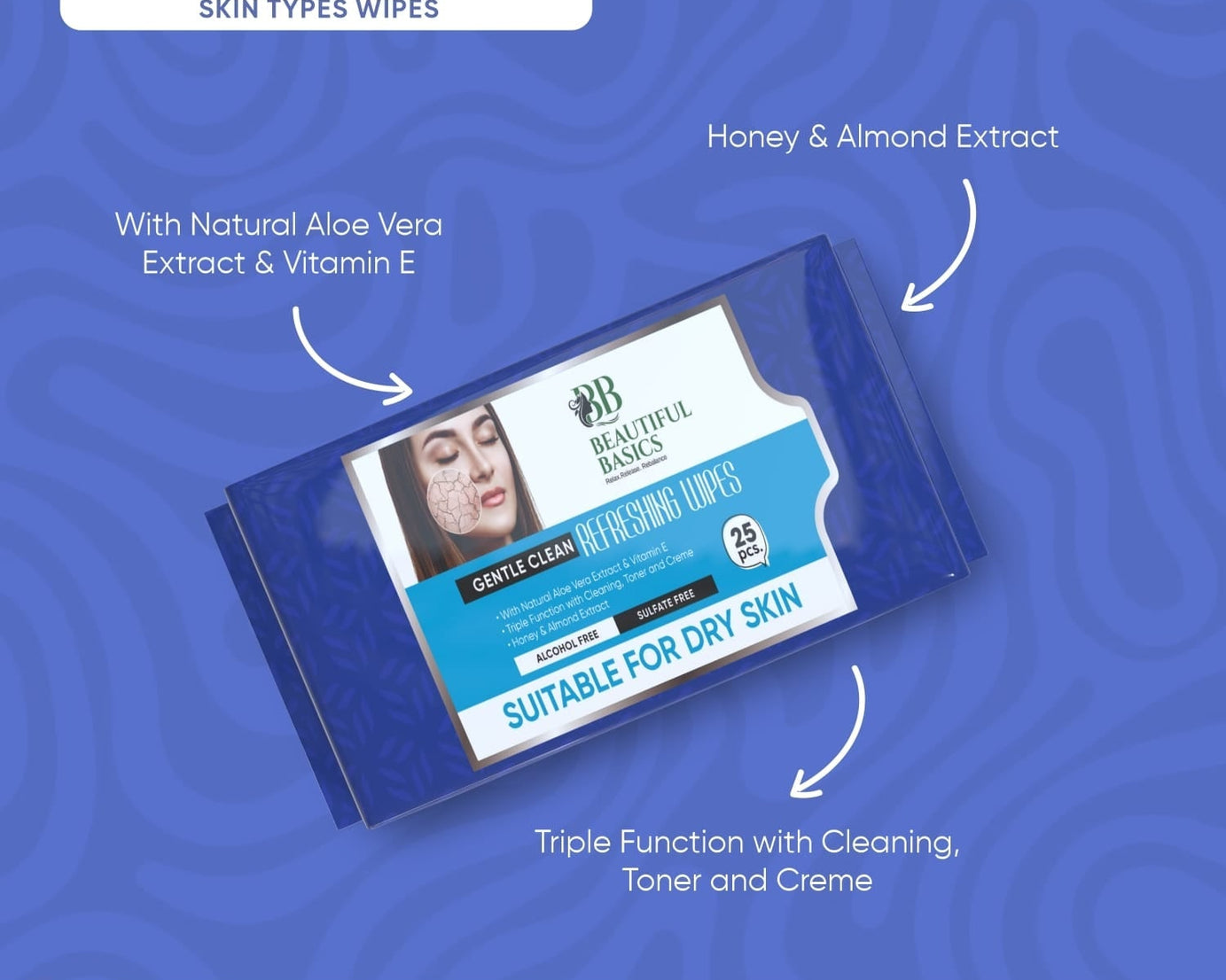 Refreshing Wet Wipes for Face | Facial Cleansing | Refreshing & Skin Hydration| Soothing for skin | pH Balance & Alcohol Free | Nourishing with Fruit extract | 25 Wipes