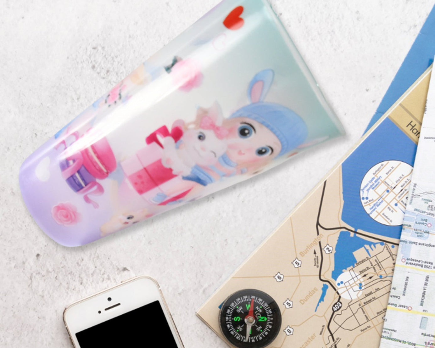 Unicorn Water Bottle with Straw & Lid for Kids (With Light)