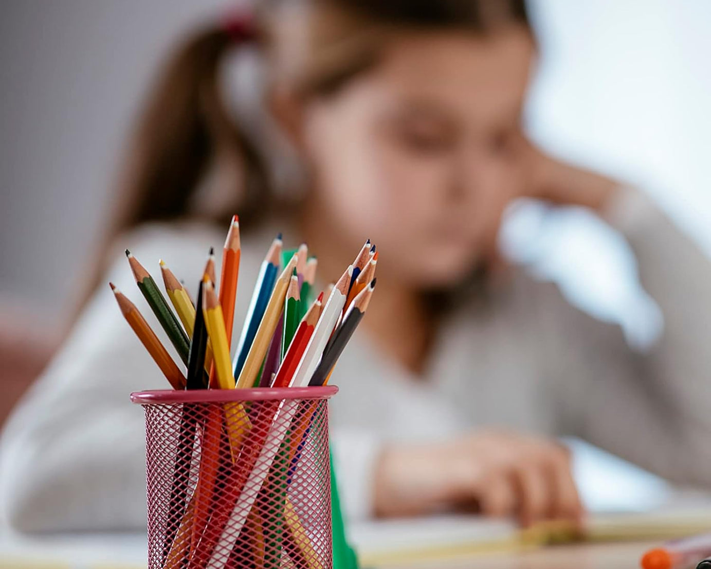 Metal Mesh Pen Holder for Desk (1 Pc): Pen Stand, Pencil Organizer, Stationery Storage