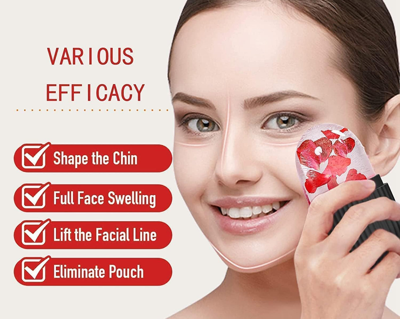 Black ice roller for reducing puffiness