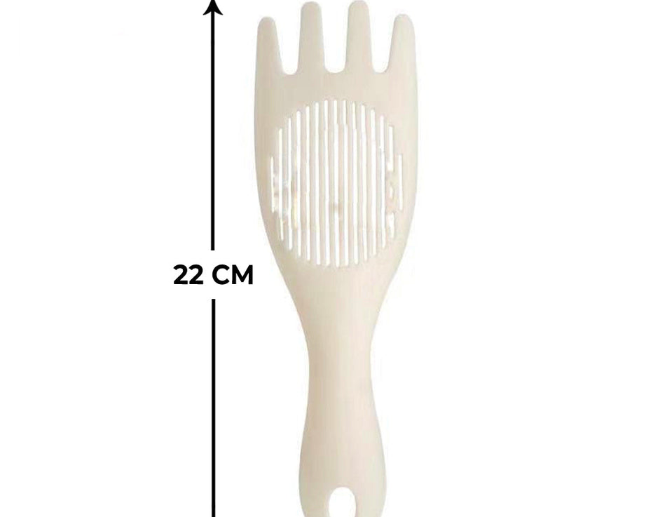 Rice sieve with straining spoon