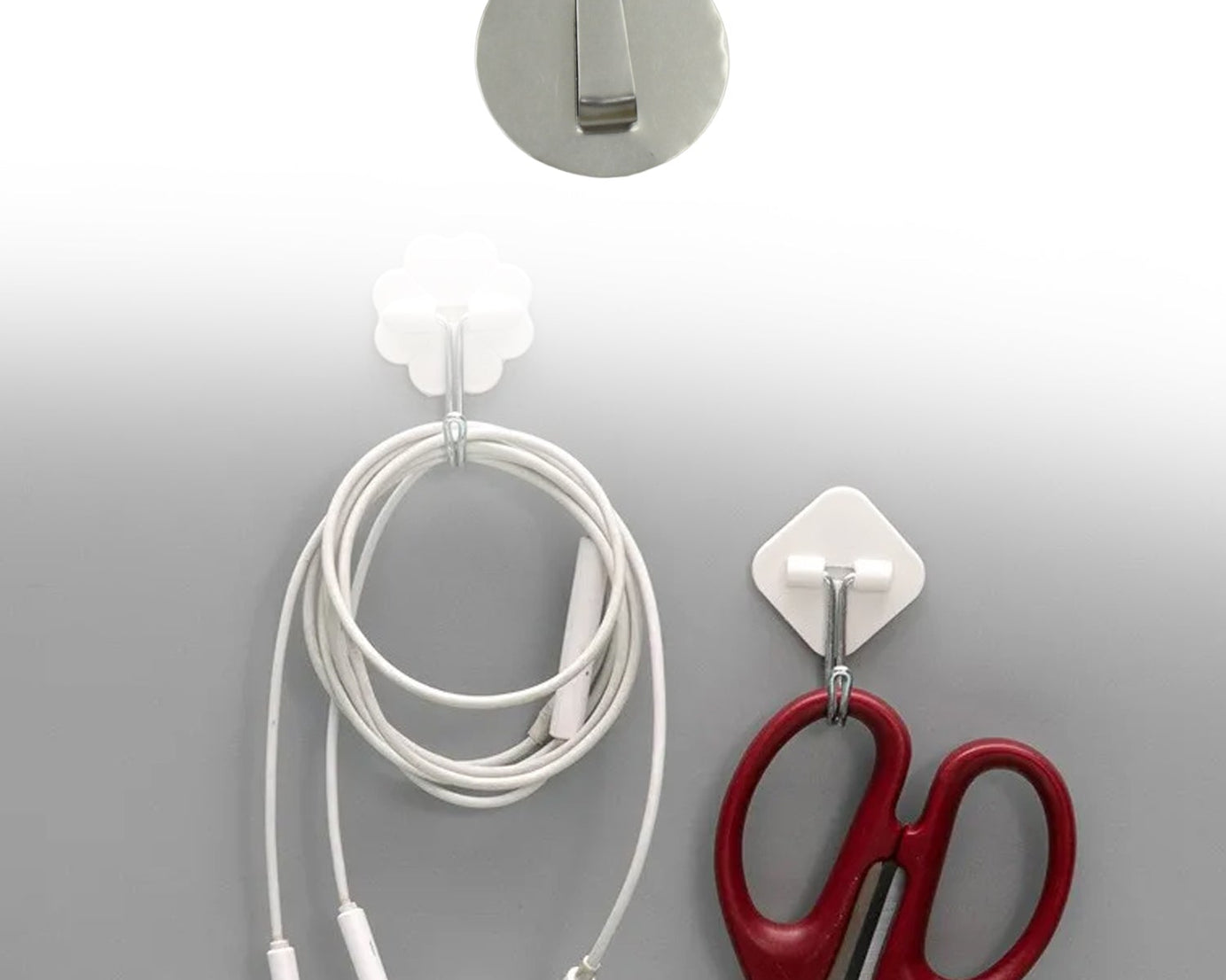 Self-Adhesive Wall Hooks (12 Pcs): Steel, Multipurpose for Home