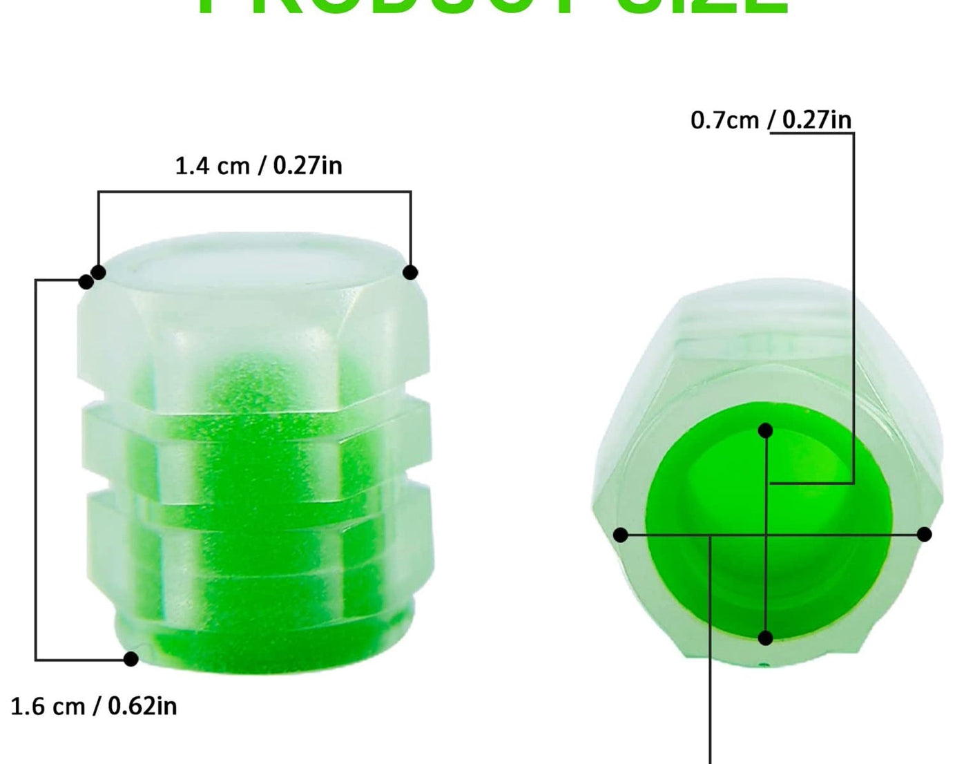 Tyre Valve Caps Luminous Glow Car Tire Air Stem Valve Cap Covers vaal cap ( 4 Pcs Mix Colour)