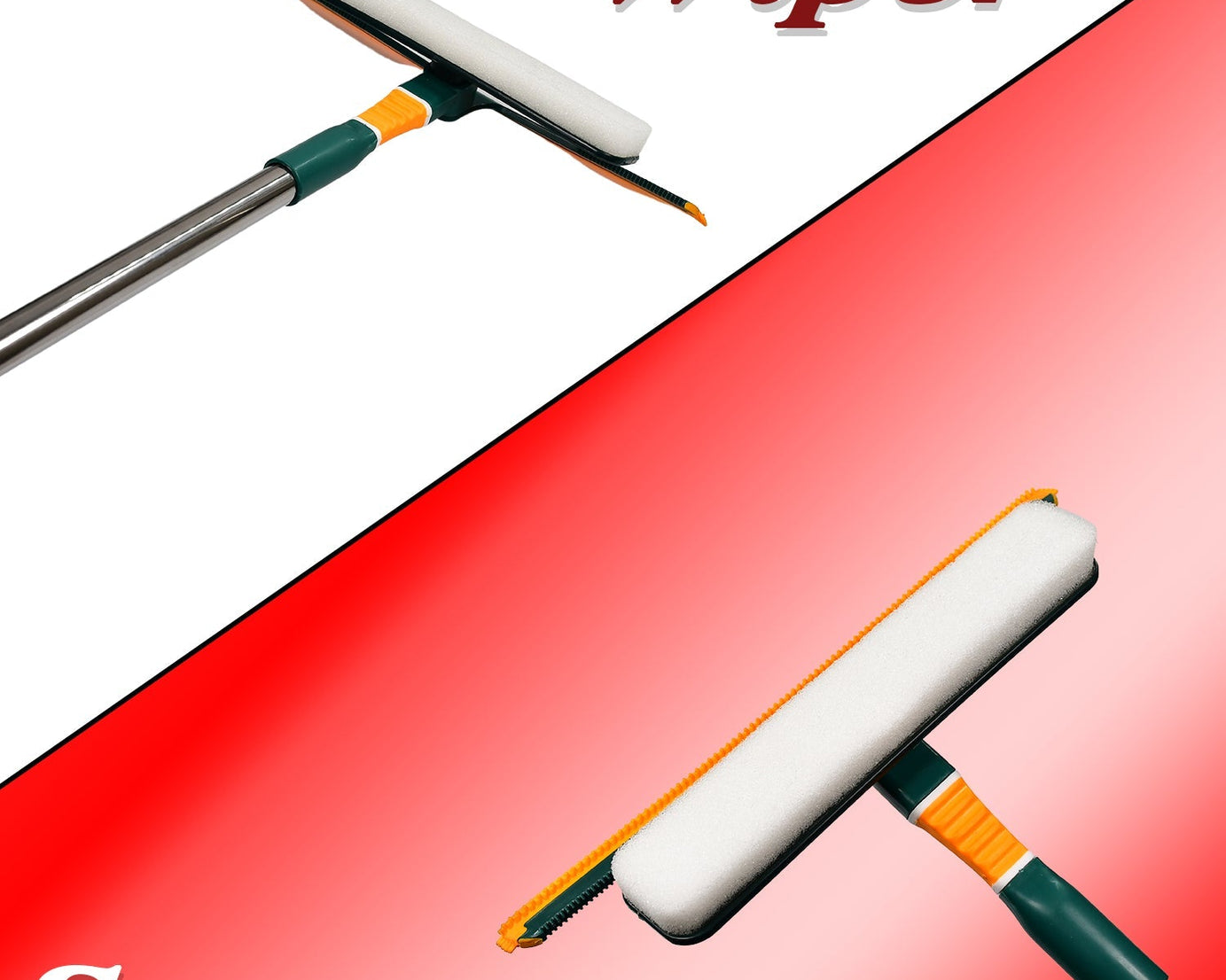 3 IN 1 GLASS WIPER USED IN ALL KINDS OF HOUSEHOLD AND OFFICIAL PLACES FOR CLEANING AND WIPING OF FLOORS, GLASSES AND DUST ETC.