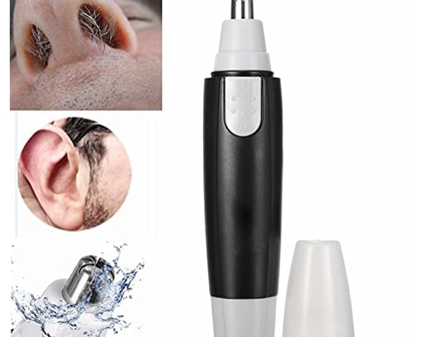 Battery-operated ear and nose trimmer