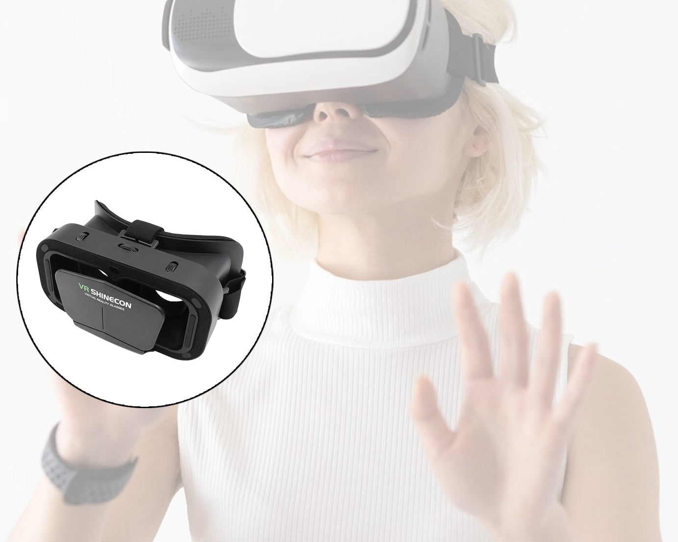 3d VR Headset Compatible with iPhone & Android Virtual Reality VR Goggles For 3D VR Movies Video Games (1 Pc)