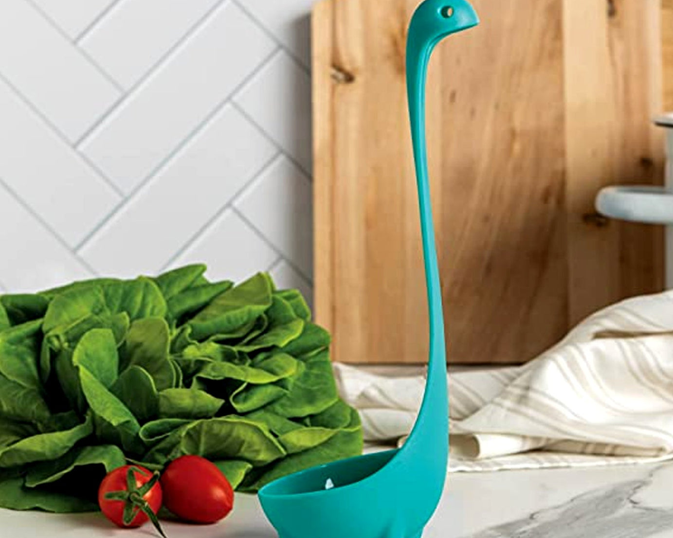 5871  Soup Spoon Creative Long Handle Standing Loch Ness Monster Colander Spoon Dinnerware Cooking Tools Kitchen Accessories