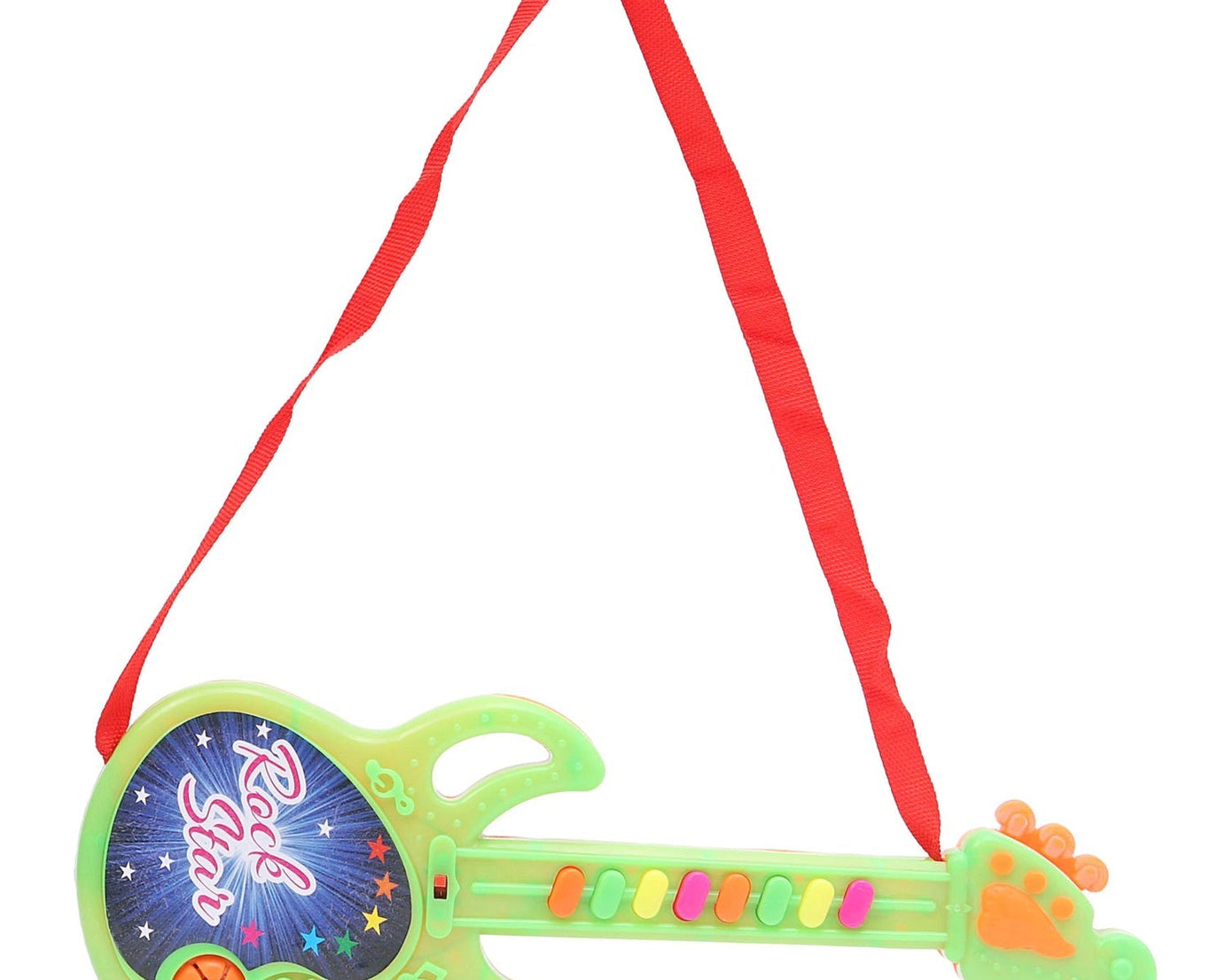 Colorful mini guitar, designed to play delightful music