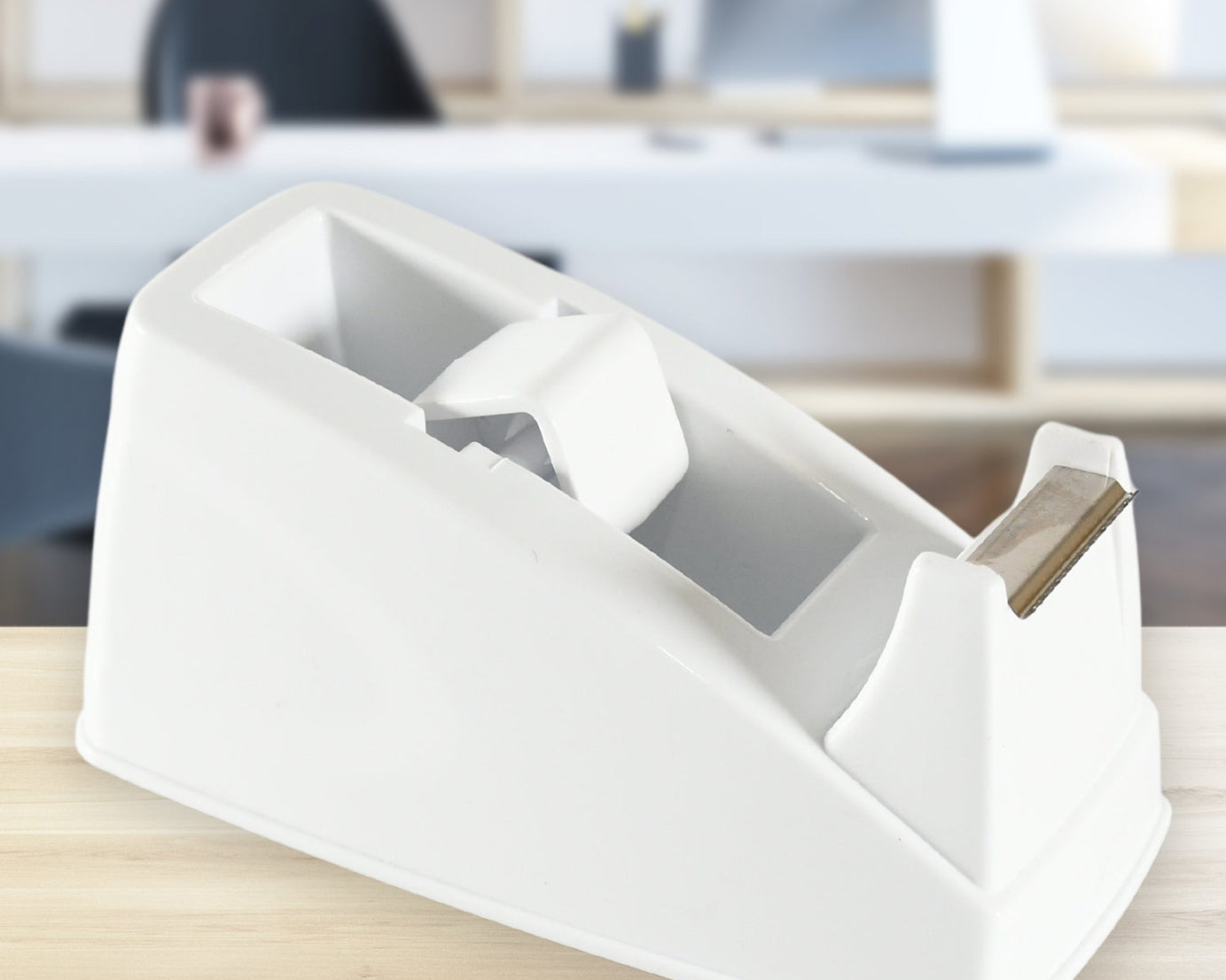 Plastic Tape Dispenser Cutter for Home Office use, Tape Dispenser for Stationary, Tape Cutter Packaging Tape School Supplies (1 pc / 325 Gm)