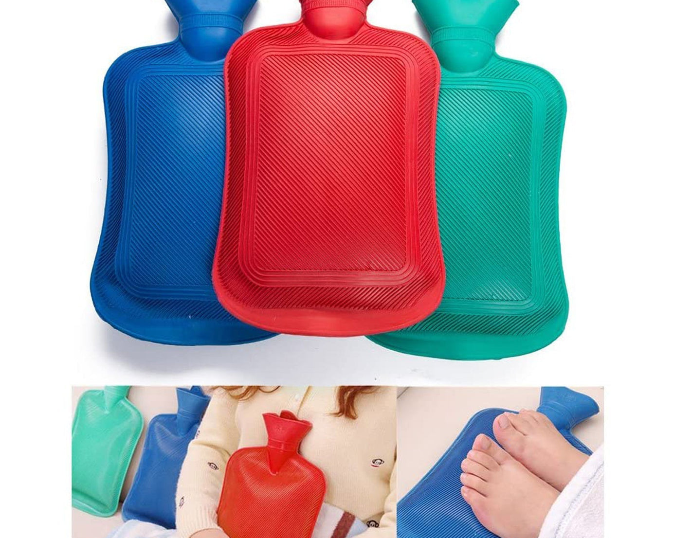 Small rubber pad for hot water and pain relief.