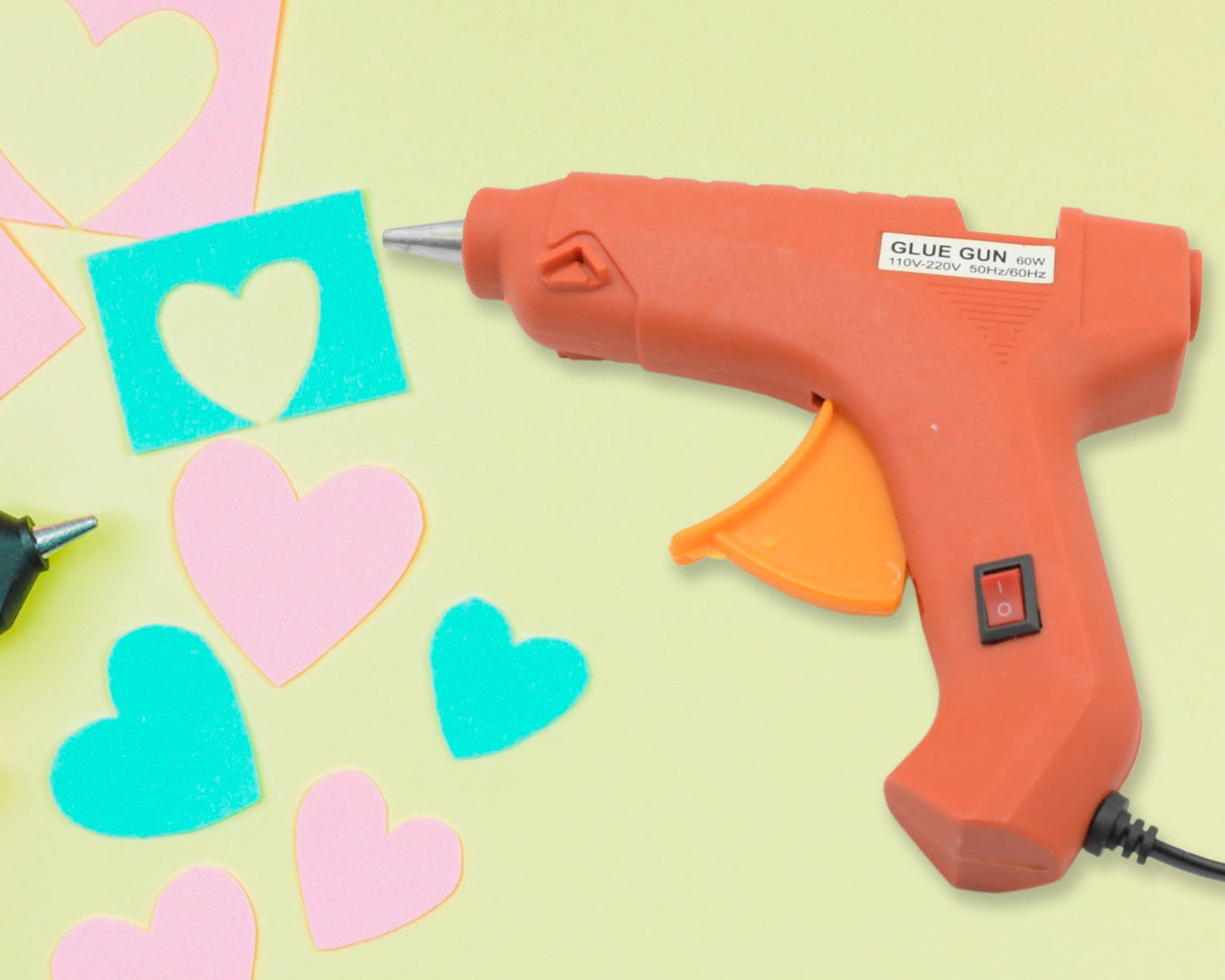 0492 Professional 60 Watt with 5 Pcs Hot Melt Glue Stick & ON / Off Switch, Electric Tool Hot Melt Glue Gun For Multi Use (1 Pc)