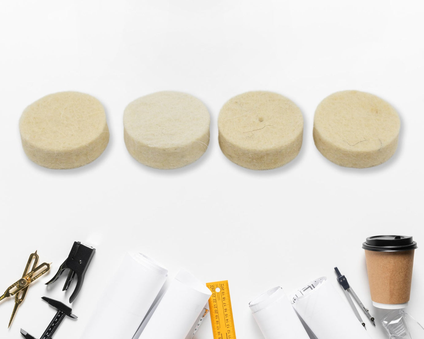 5 Pcs Wool Felt Polishing Pad