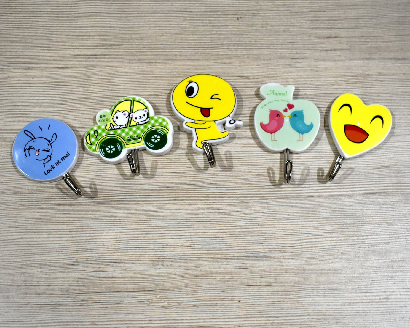 Self-adhesive plastic hooks for organizing kitchen