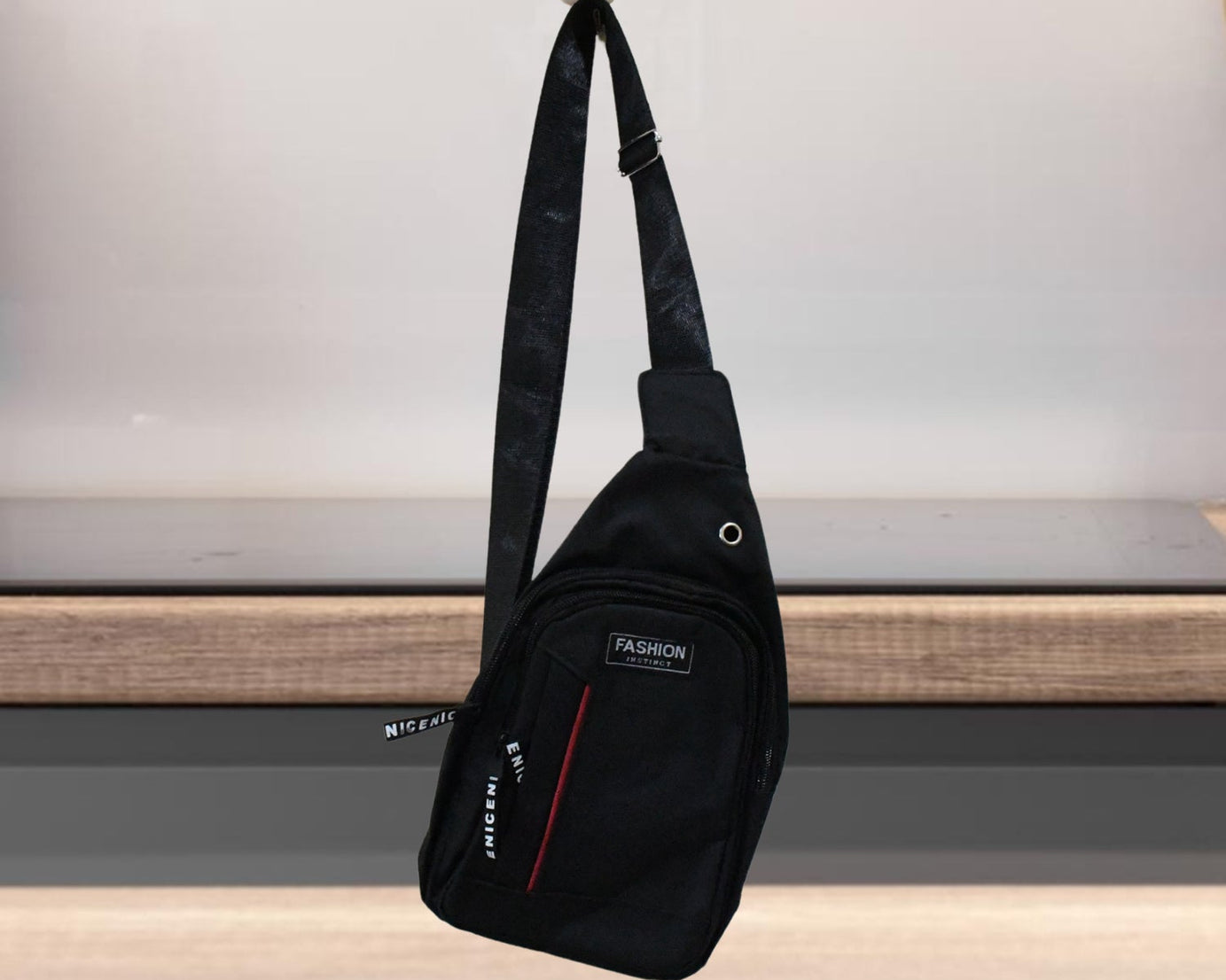 Waterproof Anti Theft Cross-body fanny pack waist bag, Shoulder Bags Chest Men Casual fashion USB Charging earphone hook Sling Travel Bag (1 Pc)