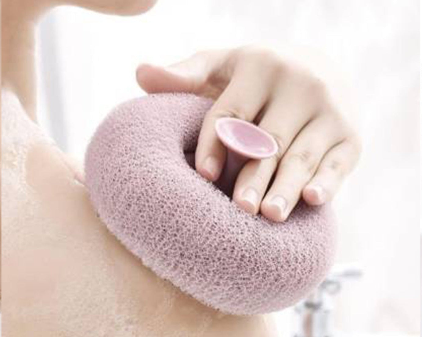 Super Soft Bath Sponge Flower Suction Cup Bath Sponges for Shower Women Men Foam Loofah Sponge Exfoliating Bath Sponge Body Washer Reusable loofah Massage Bath (1 pc)