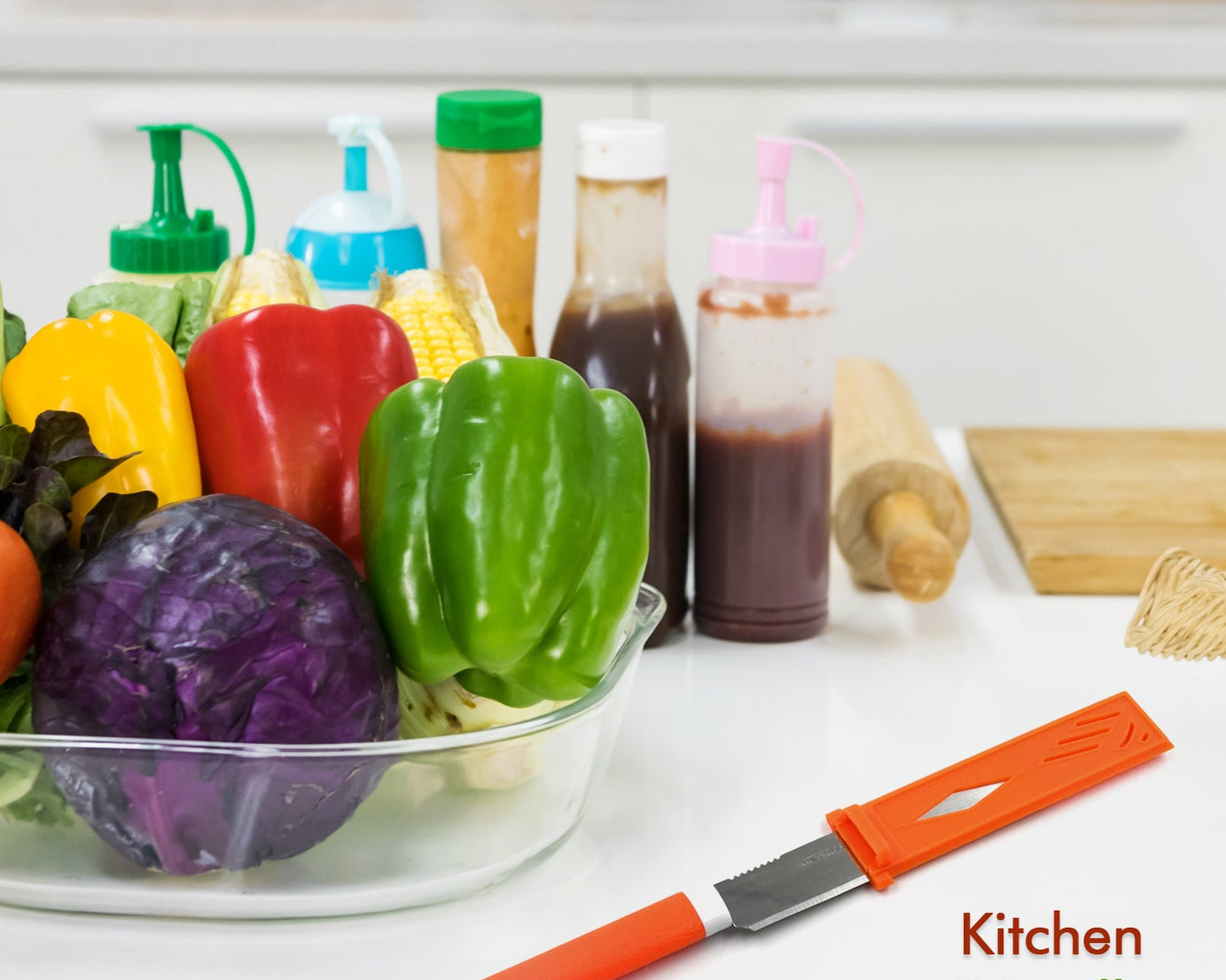 Stainless Steel Knife For Kitchen Use, Knife Set, Knife & Non-Slip Handle With Blade Cover Knife