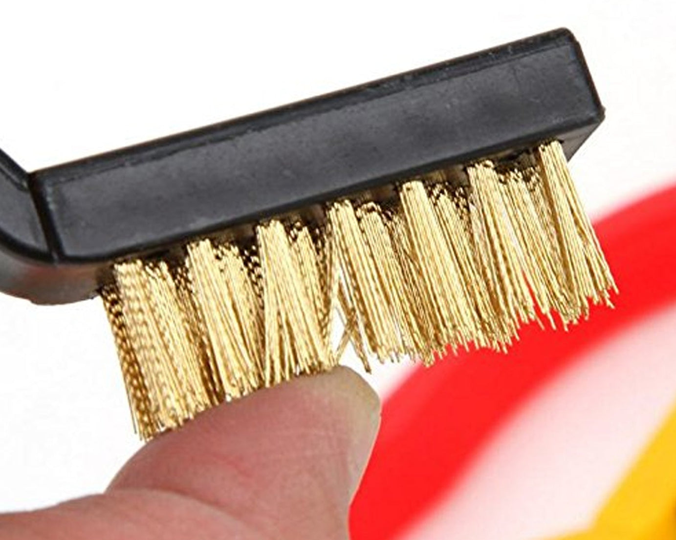 3pc Mini Wire Brush Set Brass Nylon Stainless Steel Bristles Household Cleaning Brush for Gas Stove, Smoke Machine Tool Burner Tiles Tap Rust Removal Welding Slag Dirt & Paint Scrubbing (3 Pcs Set)