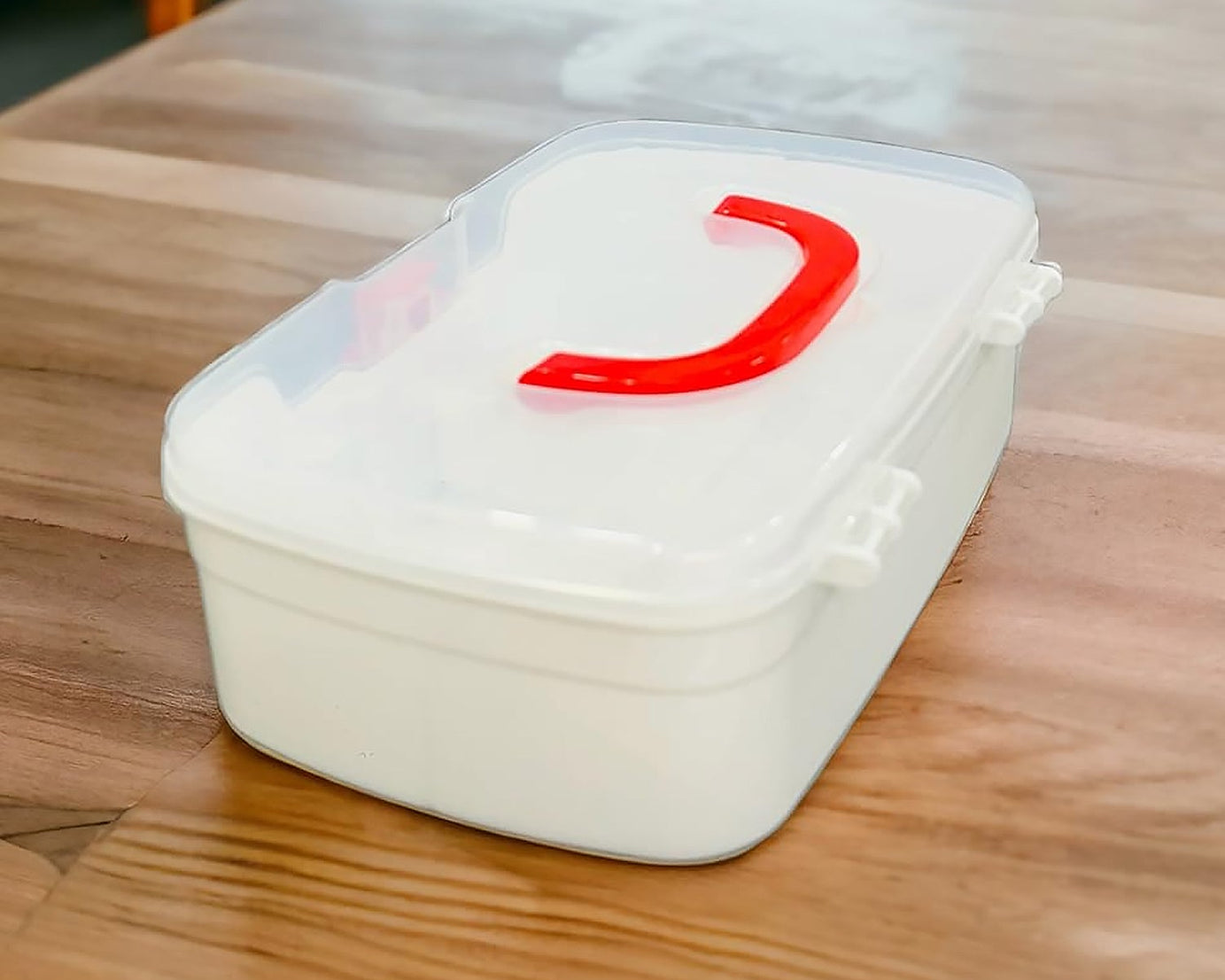 3 Compartment Medical Box, 1 Piece, Indoor Outdoor Medical Utility, Medicine Storage Box, Detachable Tray Medical Box Multi Purpose Regular Medicine, First Aid Box with Handle, Transparent Lid & Color Box 