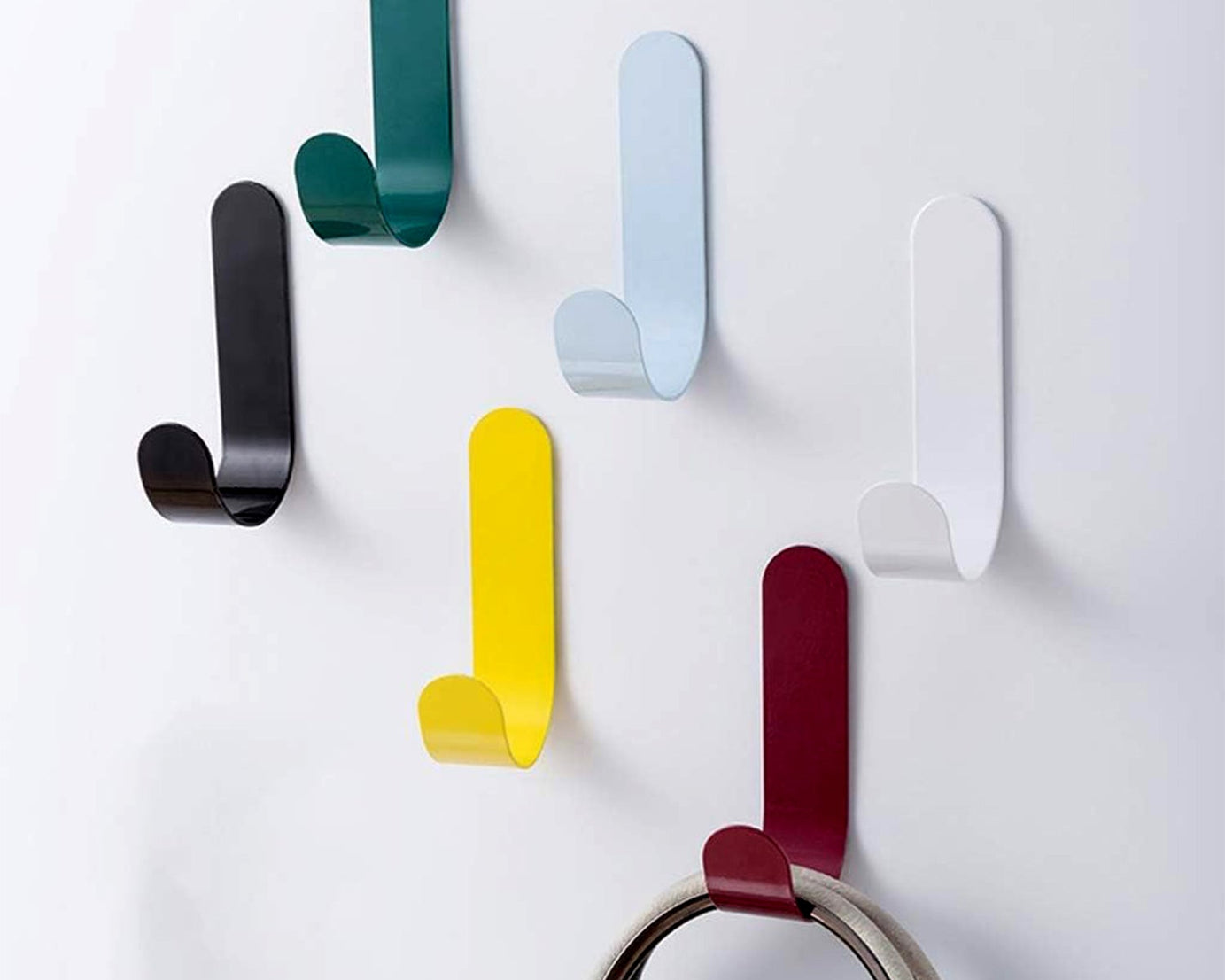 4351 Self Adhesive Wall Hooks Waterproof Adhesive Sticky Round Hooks | Hanging Capacity 1 KG Max | Multipurpose Home Storage (20 Pcs Set)